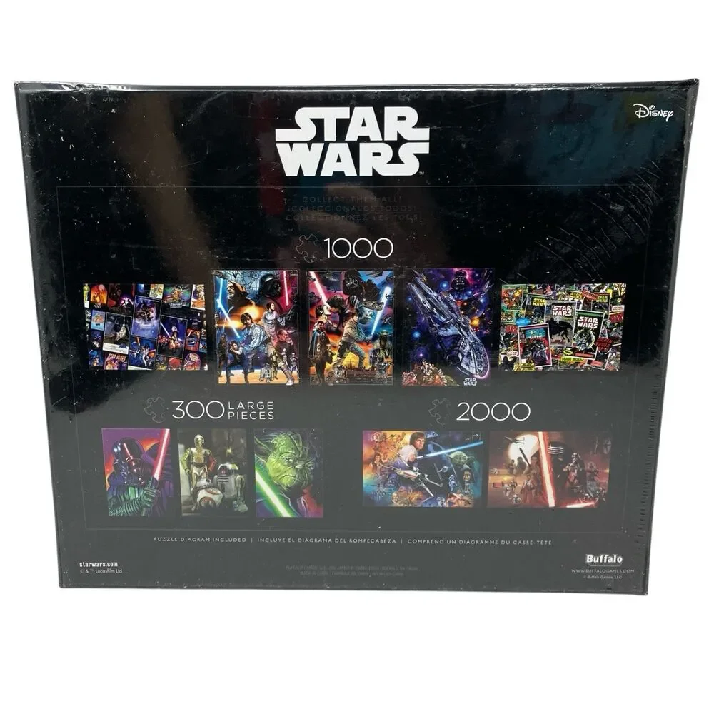 Buffalo Games Star Wars 4 Puzzle Set Sealed 300 500‎ Piece Darth Vader Yoda Sith